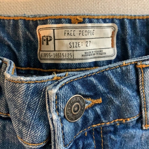 Free people embroidered floral denim skirt - Picture 4 of 5